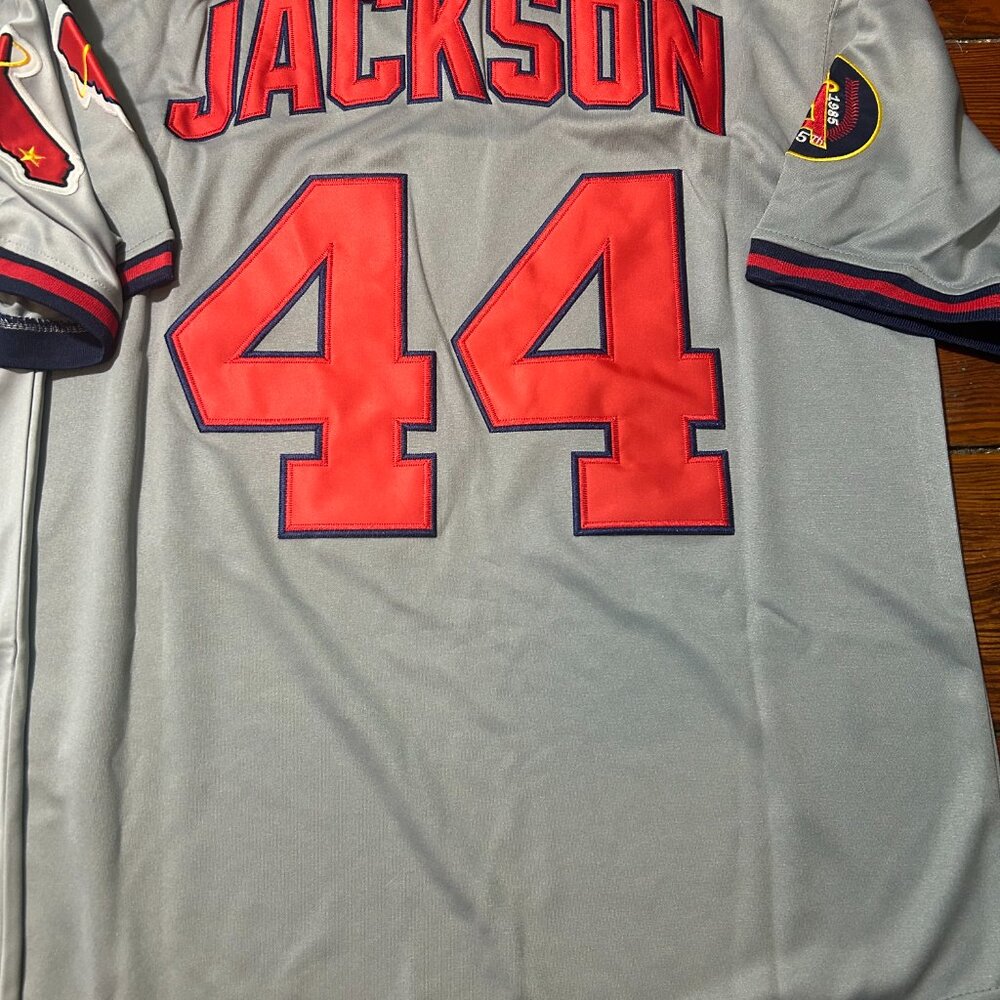 1980s ANAHEIM ANGELS REGGIE JACKSON Men's JERSEY Sz M,L,XL,2X by Mitchell & Ness - Picture 7 of 9